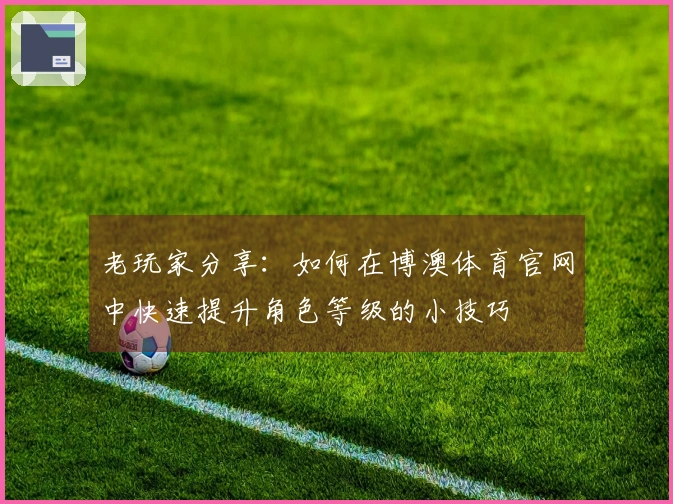 老玩家分享：如何在博澳体育官网中快速提升角色等级的小技巧